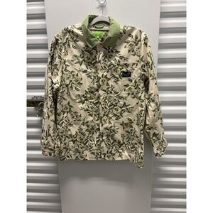 HUF Floral Chore Coat Jacket Size Large Men's  Green